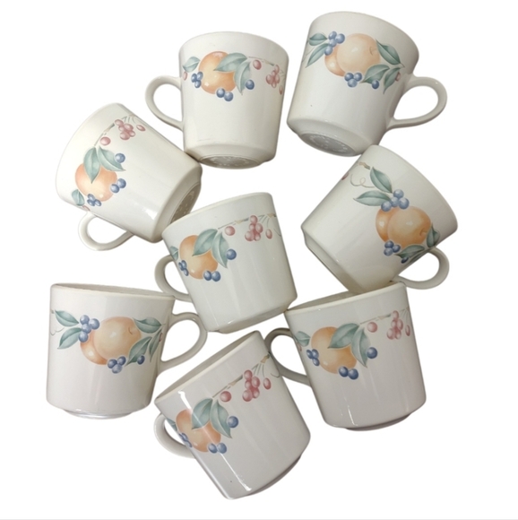 Corningware Other - Vintage CorningWare Abundance Coffee Tea Cups Set Of 8